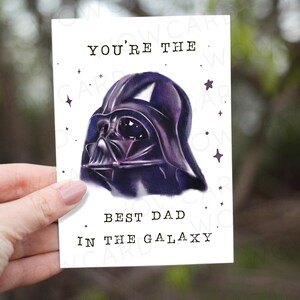 Vous êtes le meilleur père de la galaxie, carte de fête des pères heureuse, cadeau pour papa, je t'aime papa, carte d'anniversaire de papa, carte unique de sa fille son fils