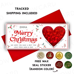 Customize Christmas card, scratch off card, Scratch to reveal, Personalized Xmas card, Holiday Surprise Scratch off Card, Scratch voucher image 6