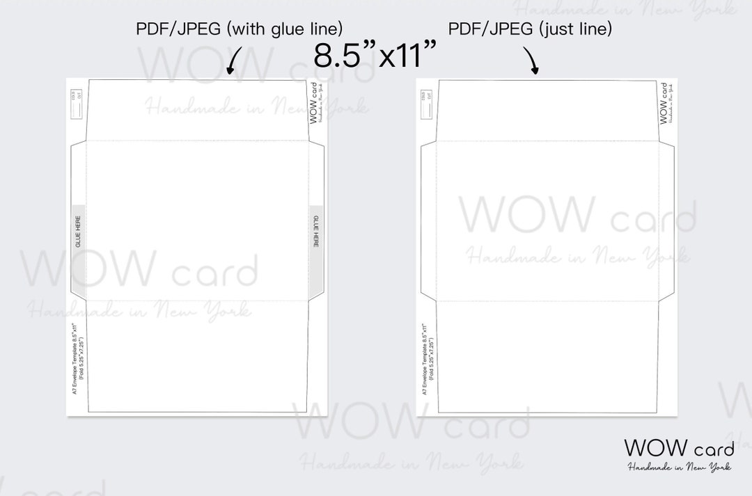 A7 Envelope Template, Printable Template for Greeting Card, Digital ...