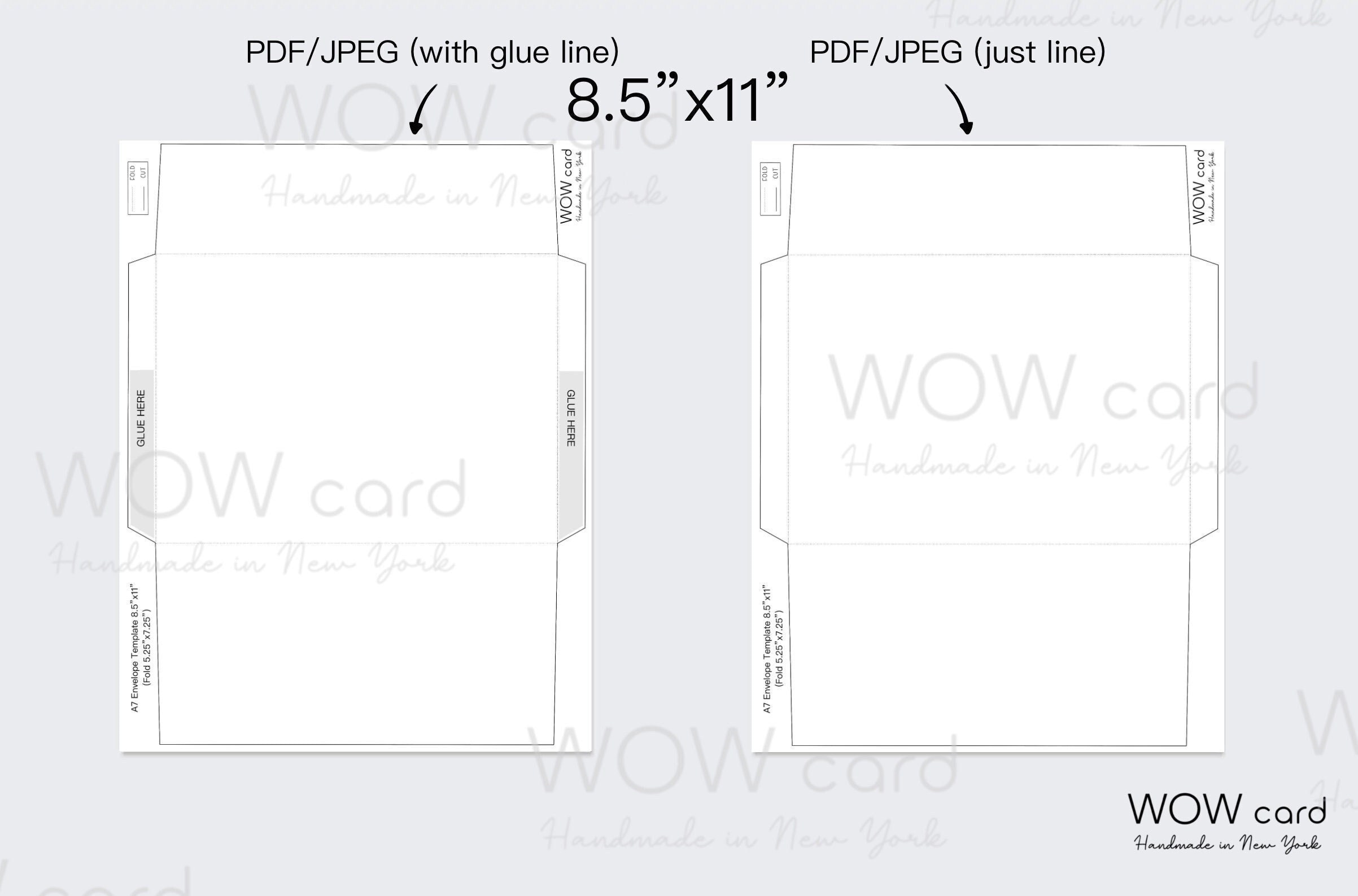 A7 Envelope Template Printable Template for Greeting Card Etsy A7 Envelope Template Printable Template for Greeting Card Etsy