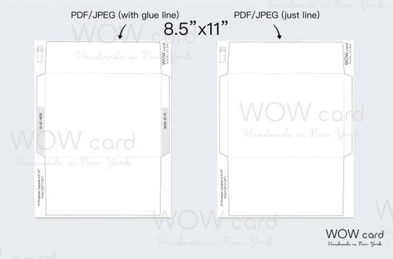 A7 Envelope Template Printable Template for Greeting Card | Etsy