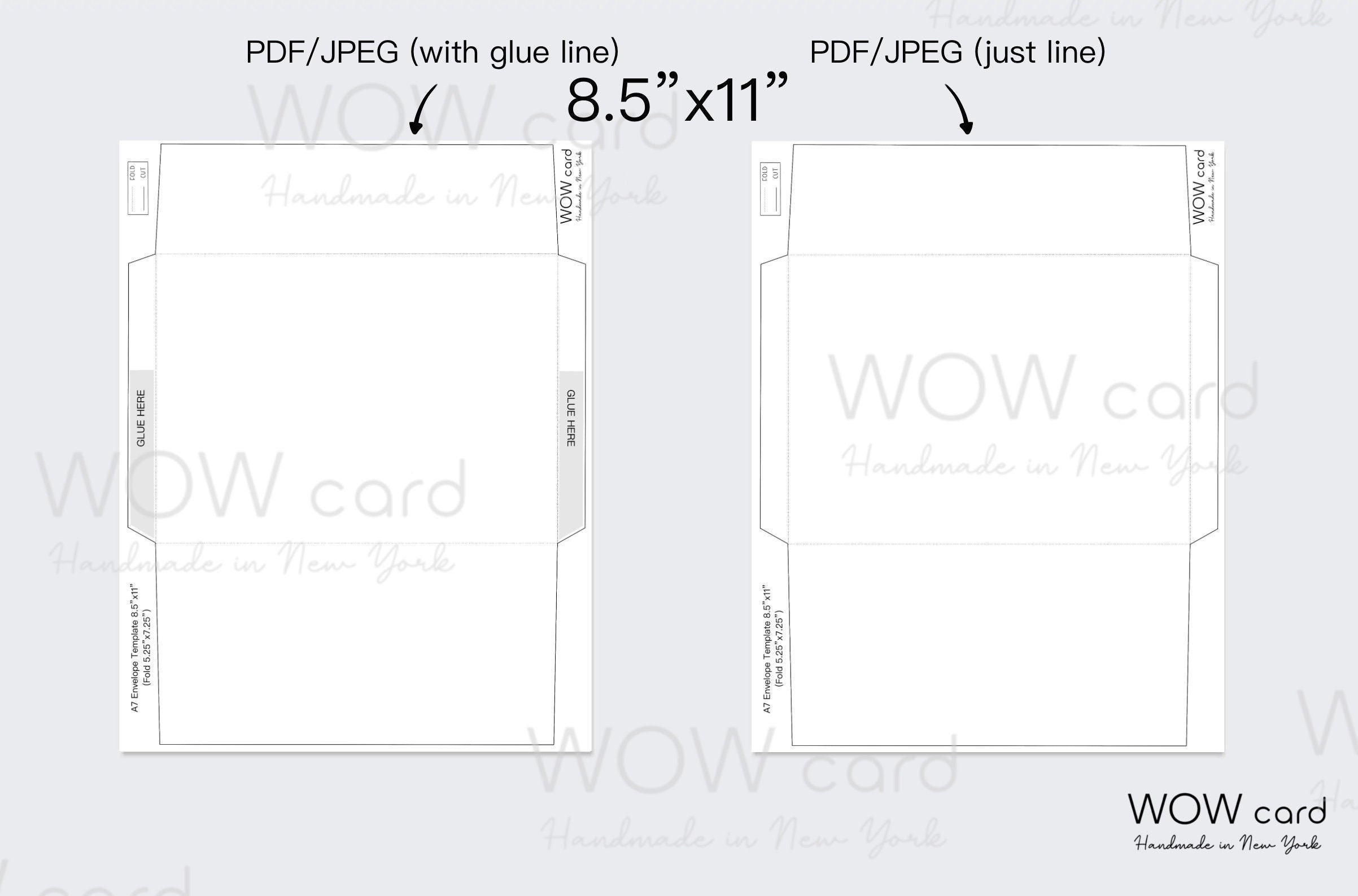 A7 Envelope Template Printable Template for Greeting Card | Etsy