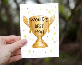 La mejor mamá del mundo, Tarjeta de feliz día de la madre, El mejor regalo para la esposa o pareja de la mejor mamá, Te amo mamá, Tarjetas de cumpleaños divertidas y únicas para mamás de