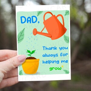 Papá, gracias por ayudarme a crecer, tarjeta divertida del día del padre, regalo para papá, tarjeta de cumpleaños para papá, tarjeta de crianza para papá, tarjetas sarcásticas para papá