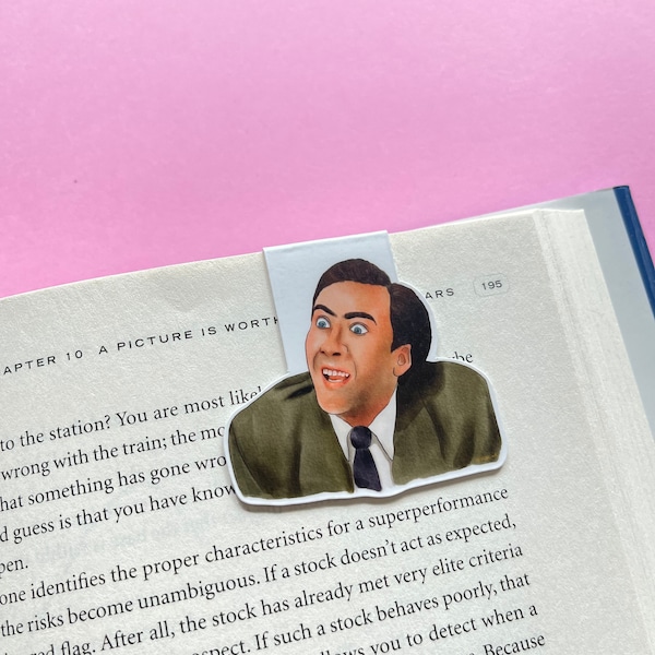 Funny Nicolas cage meme Bookmarks, Nic cage you don’t say meme, Nic Cage Page Marker, Thin Strong magnetic Book Accessories, Book Nerds