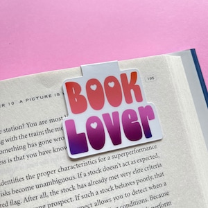 Book Lover Magnetic Bookmark – Book Accessories – Page Saver – Colourful – Page Clip - Reading Gifts - Book Lover - pretty in pink
