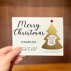 Carte à gratter personnalisée de Noël, Carte à gratter cadeau de Noël, Carte à gratter cadeau de Noël personnalisée, Carte à gratter surprise des Fêtes