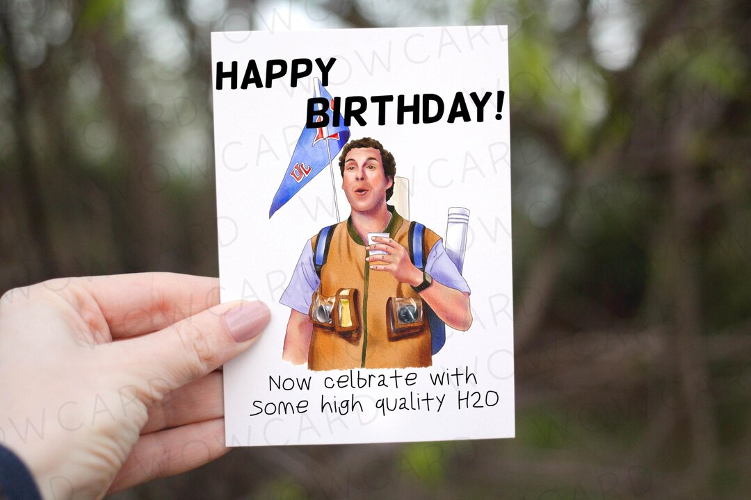 Bobby Boucher Waterboy Birthday Card, Funny Pop Culture Birthday, High