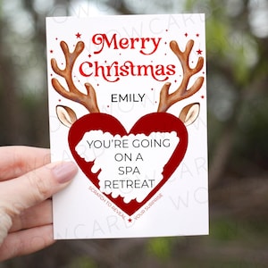 Carte à gratter de Noël personnalisée, cadeau surprise à gratter, cadeau mignon pour elle lui, surprise personnalisée pour enfant, devinez quoi gratter