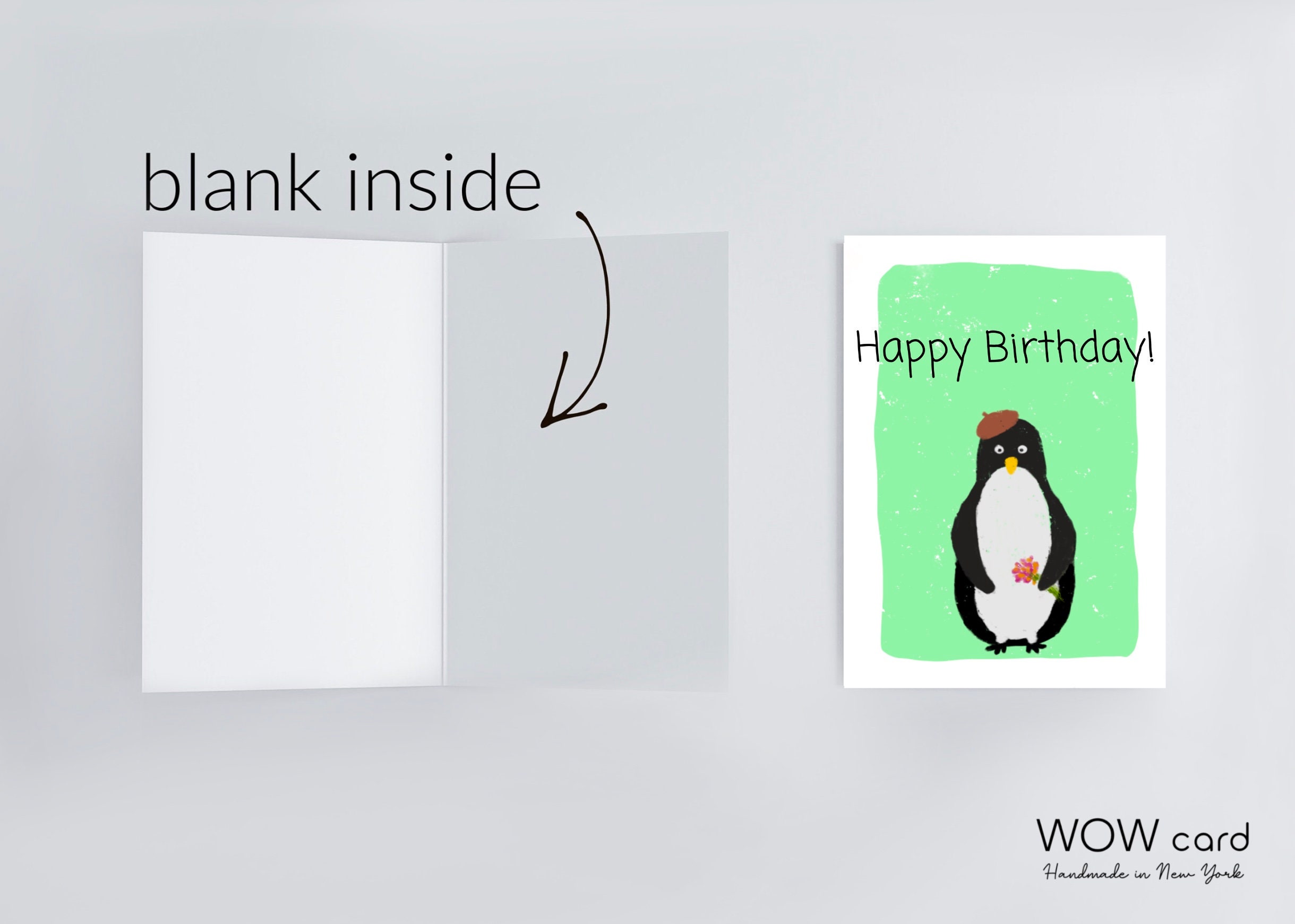 Happy Birthday Card Printable Birthday Card Penguin Birthday | Etsy
