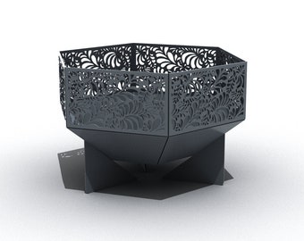 Fire pit "Hexagon 6" , DXF file plasma, laser cutting