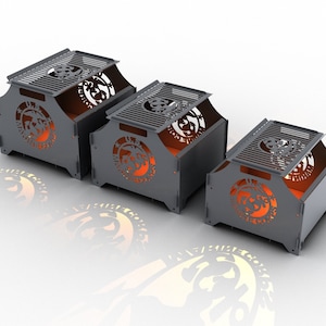 Fire pit &quot;USMC&quot;. 3 different sizes. DXF file plasma, laser cutting. DIY metalwork. Ready-made files for plasma cutting.