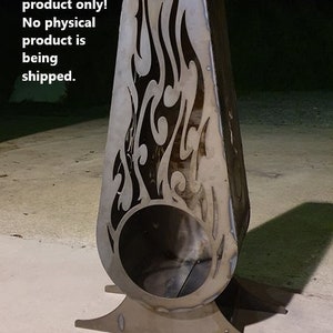 Large Garden column Fire pit DXF file plasma, laser cutting. DIY metalwork. Ready-made files for plasma cutting.