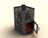 Sauna stove DIY plan. A set of DXF files + drawings for assembly. DXF file plasma cutting. Digital product