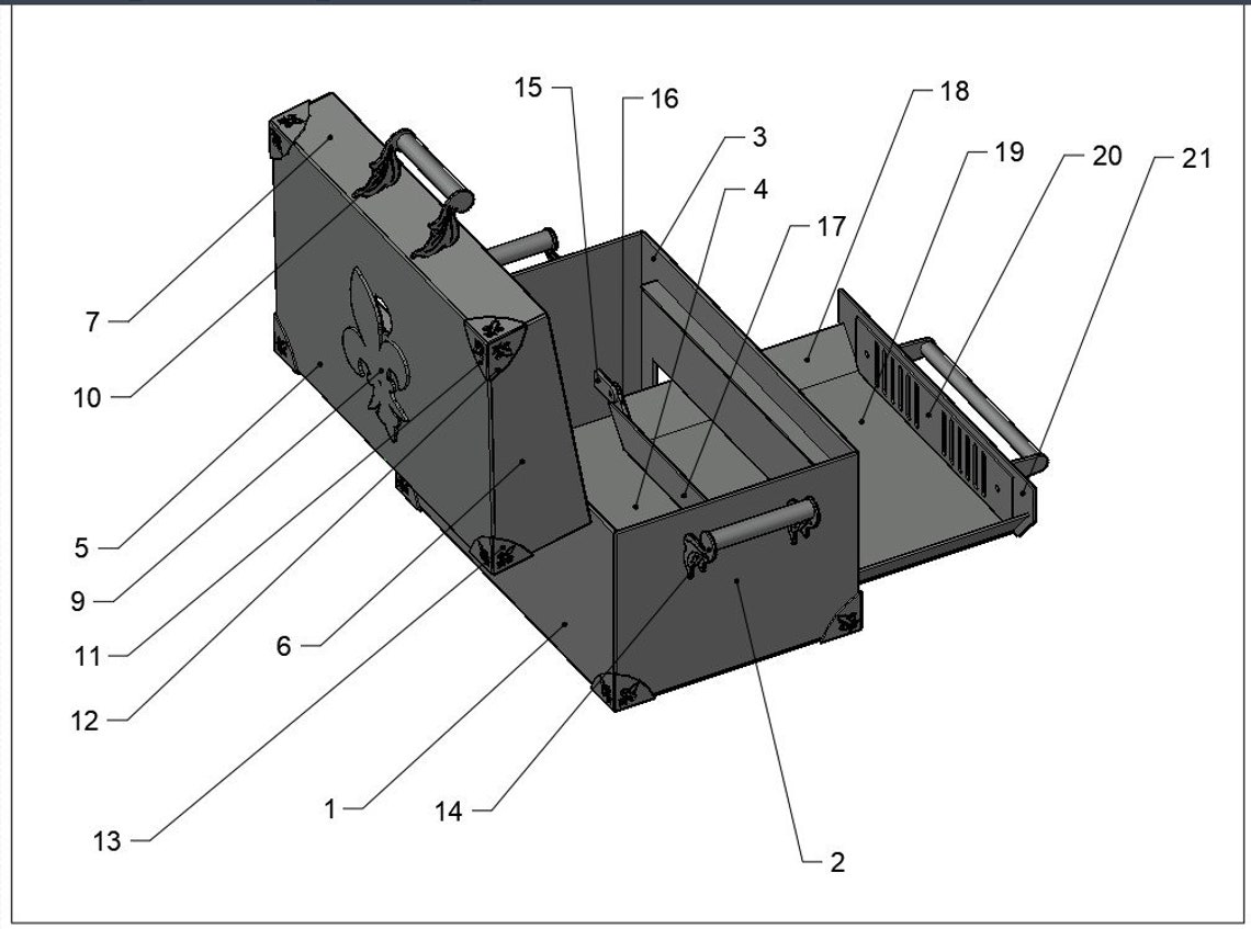 Garden Grill in Retro Style 2. DIY Plan. A Set of DXF Files + Drawings ...