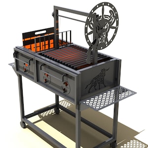 Santa Maria Grill. DIY plan. A set of DXF files + drawings for assembly. DXF file plasma cutting. Digital product