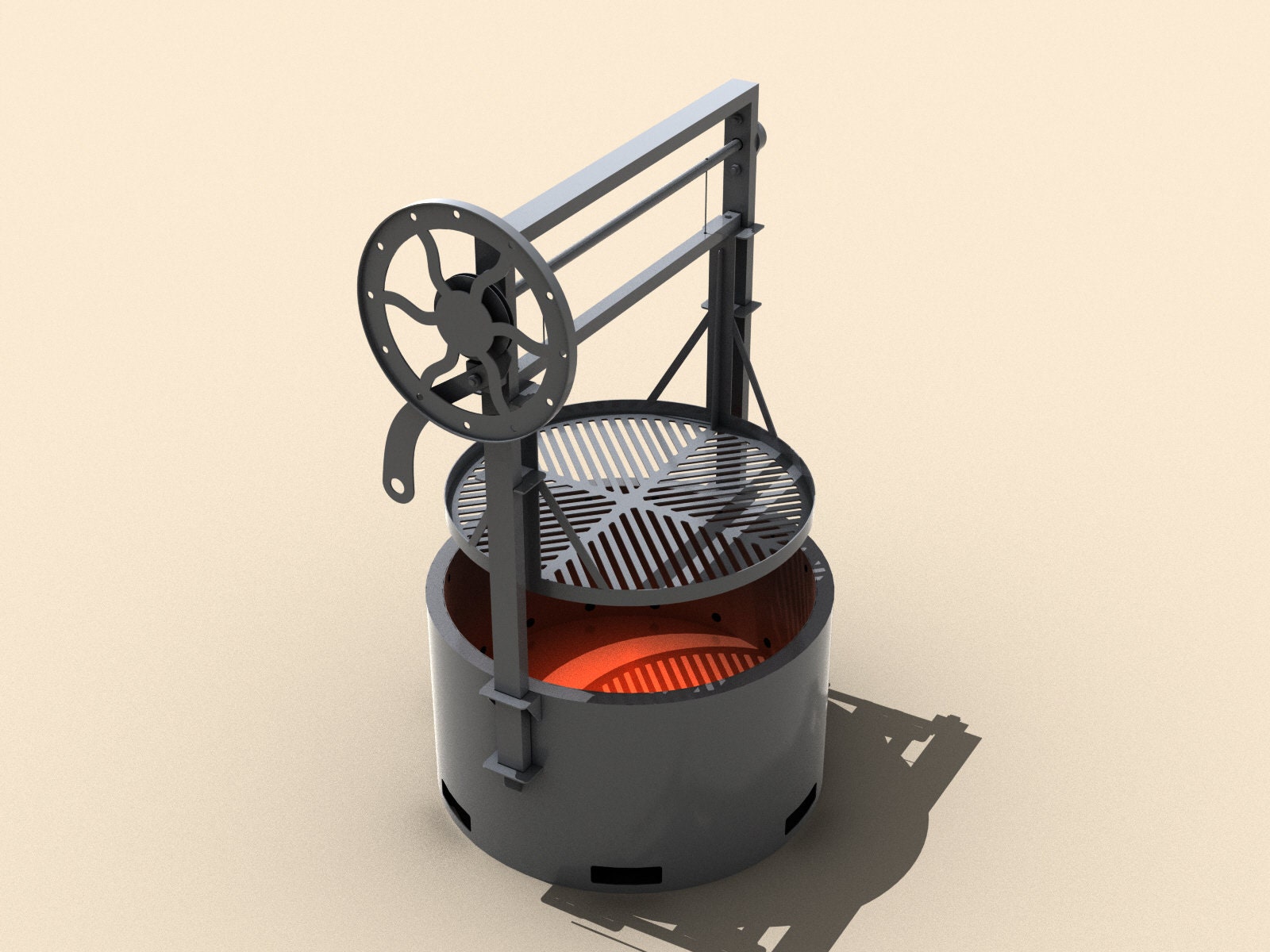 Smokeless Fire Pit Argentine Grill. Digital Product. DXF Etsy