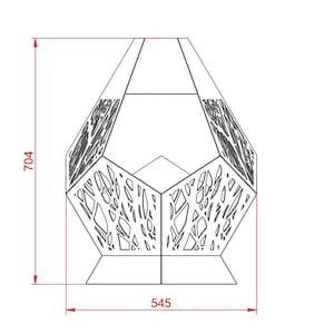 Feuerstelle im Freien. 2 Größe. Digitales Produkt. DXF-Datei-Plasma, Laserschneiden. DIY Metallarbeiten. Vorgefertigte Dateien für das Laserschneiden. Bild 2