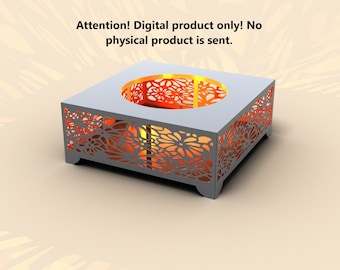 Fire pit DXF file.  Digital product.  DXF file plasma, laser cutting. DIY metalwork. Ready-made files for plasma cutting.