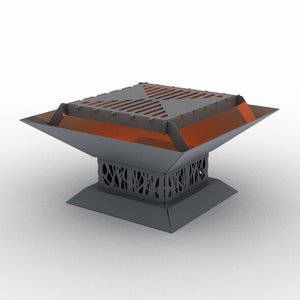 Fire pit and grill. DXF file plasma, laser cutting. DIY metalwork. Ready-made files for plasma cutting. image 5