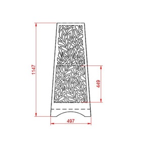 Feuerstellenpyramide 7 , DXF Datei Laser geschnitten Bild 3