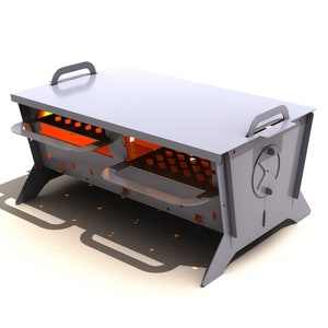 Big Fire pit Two adjustable grilles. Digital product.  DXF file plasma, laser cutting. DIY metalwork. Ready-made files for plasma cutting.