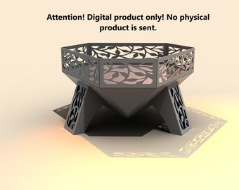 Fire pit DXF.  Digital product.  DXF file plasma, laser cutting. DIY metalwork. Ready-made files for plasma cutting.