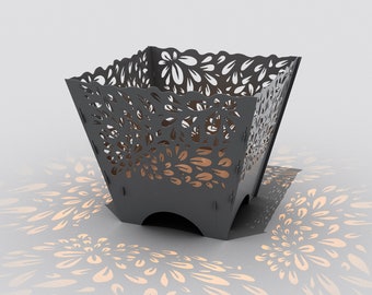 Fire pit Collapsible "Flowers".  Digital product.  DXF file plasma, laser cutting. DIY metalwork. Ready-made files for plasma cutting.