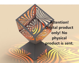 Fire pit "Cube 3". DXF file plasma, laser cutting. DIY metalwork. Ready-made files for plasma cutting.