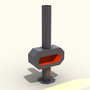 Garden fireplace DXF.  Digital product.  DXF file plasma, laser cutting. DIY metalwork. Ready-made files for plasma cutting.