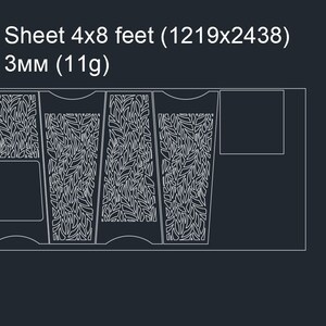 Feuerstellenpyramide 7 , DXF Datei Laser geschnitten Bild 6