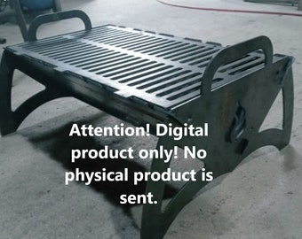 Fire pit Collapsible grill. DXF file plasma, laser cutting. DIY metalwork. Ready-made files for plasma cutting.