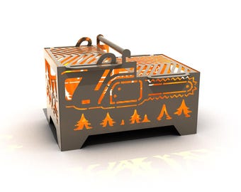 Fire pit  grill "Chainsaw".  DXF file plasma, laser cutting