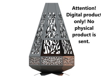 Pyramid Fire pit DXF.  Digital product.  DXF file plasma, laser cutting. DIY metalwork. Ready-made files for plasma cutting.