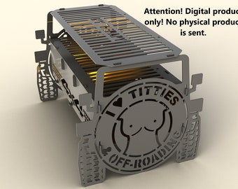 Grill Flat pack. Fire pit. DXF file plasma, laser cutting. DIY metalwork. Ready-made files for plasma cutting.