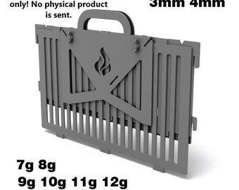 Beste vuurplaats opvouwbaar. 12 DXF-bestand plasma, lasersnijden. DIY-metaalwerk. Kant-en-klare vijlen voor plasmasnijden.