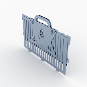 Fogones DXF Parrilla plegable 525 mm x 306 mm, archivo DXF plasma, corte láser
