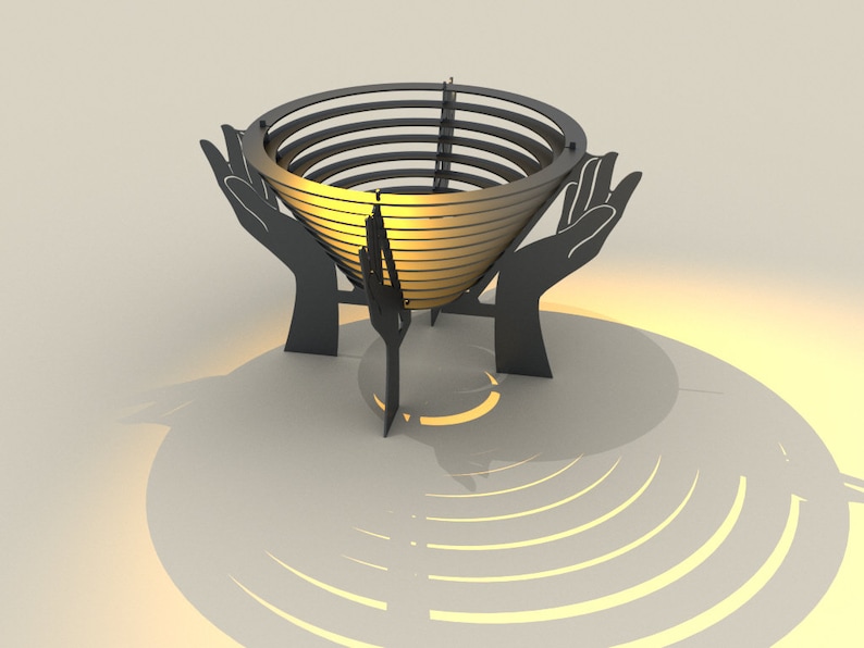 Garden fire pit, DXF file plasma, laser cutting. DIY metalwork. Ready-made files for plasma cutting. image 8