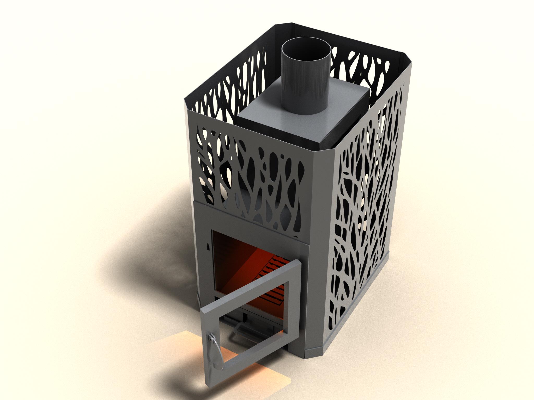 Sauna Stove DIY Plan. A Set of DXF Files + Drawings for Assembly. DXF ...