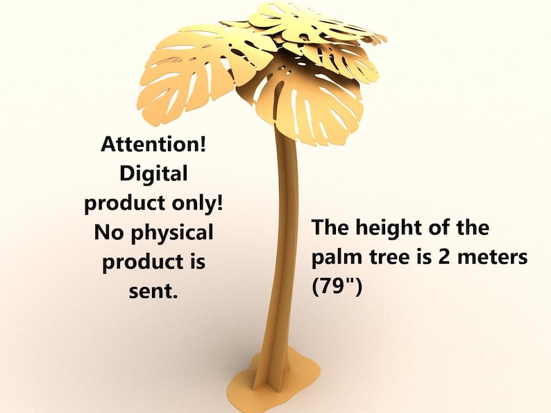Garden Decor palm Tree. Cutting File and Assembly Etsy
