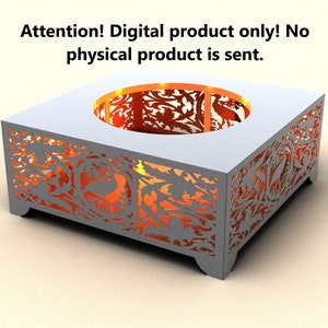 Fire pit DXF file. 3 sizes. Welding and disassembly assembly. Digital product.  DXF file plasma, laser cutting.