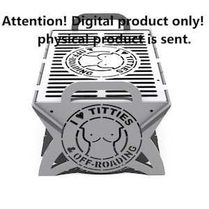 Collapsible camping Fire pit. DXF file plasma cutting. Digital product