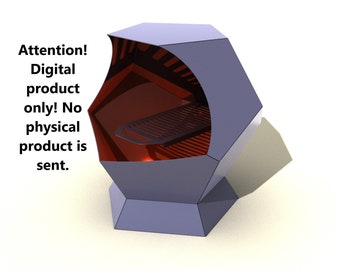 May include: A digital product illustration of a blue and orange geometric grill. Attention! Digital product only! No physical product is sent.