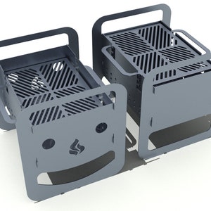 Fire pit 450mmх520mm Collapsible grill ,  DXF file plasma, laser cutting