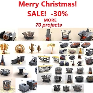 Fogatas, parrillas, ahumadores y estufas. Archivos DXF listos para cortar. Un paquete de archivos para plasma y láser.