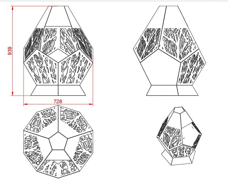 Feuerstelle im Freien. 2 Größe. Digitales Produkt. DXF-Datei-Plasma, Laserschneiden. DIY Metallarbeiten. Vorgefertigte Dateien für das Laserschneiden. Bild 10