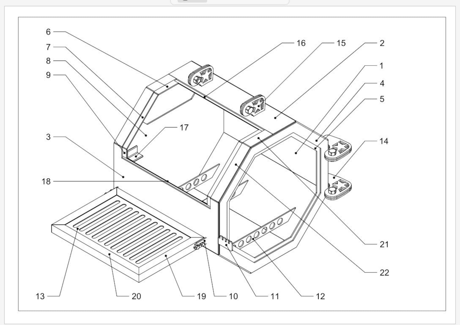 Smoker DIY Plan. A Set of DXF Files + Drawings for Assembly. DXF File ...