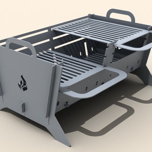 Fire pit Two adjustable grilles. Digital product. DXF file plasma, laser cutting. DIY metalwork. Ready-made files for plasma cutting. image 5