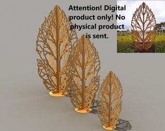 Garden decor "Tree". 3 size. Cutting file DXF  plasma, laser.