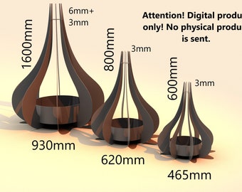 Fire pit outdoor. Digital product.  DXF file plasma, laser cutting.